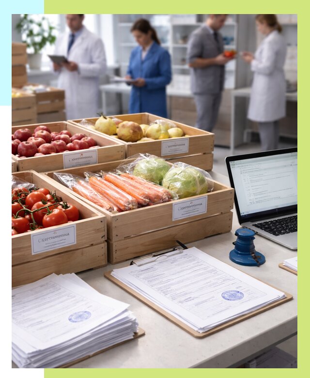 Сертификация овощей и фруктов в Ачинске от 8611 р. | Алешин-Чнс