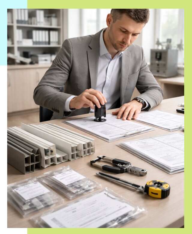 Сертификация ПВХ продукции в Ачинске от 8611 р., Алешин-Чнс