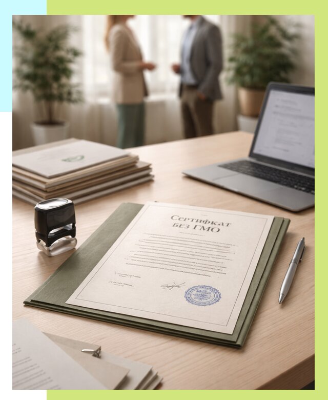 Сертификат без ГМО в Ачинске от 7598 р. оформить срочно Алешин-Чнс