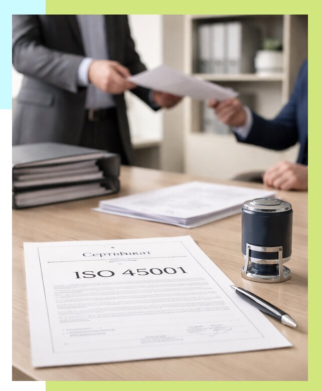 Сертификат ISO 45001 в Ачинске под ключ от 45585 р. | Алешин-Чнс