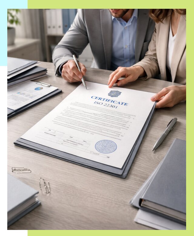 Сертификат ISO 22301 в Ачинске от 45585 р. | Алешин-Чнс срочно